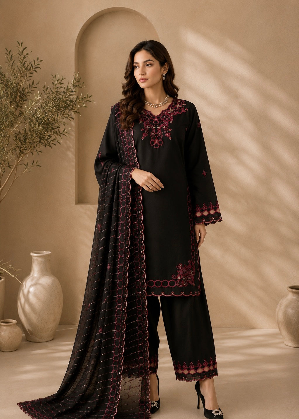 Farshi Embroidered Suit Set