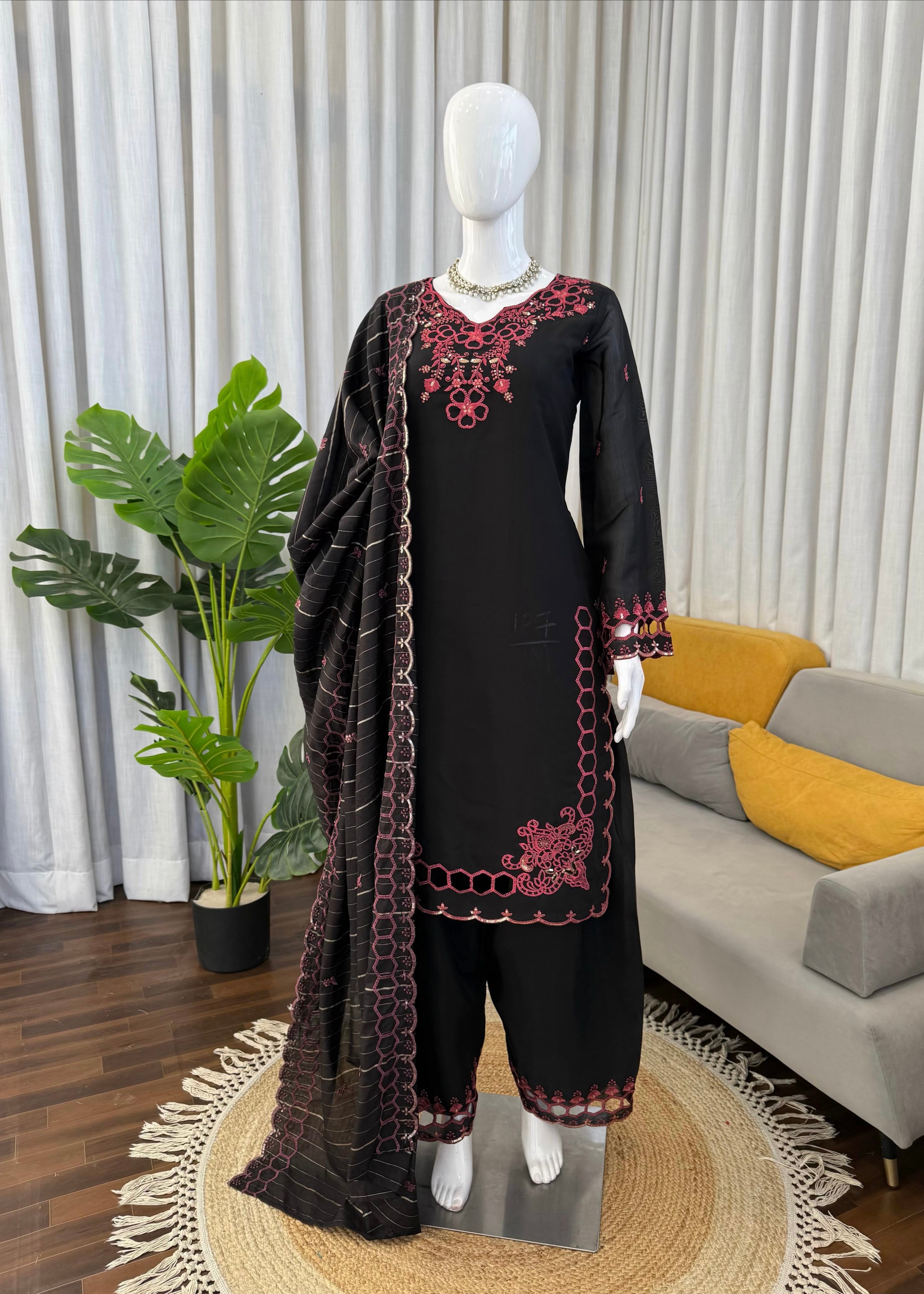 Farshi Embroidered Suit Set