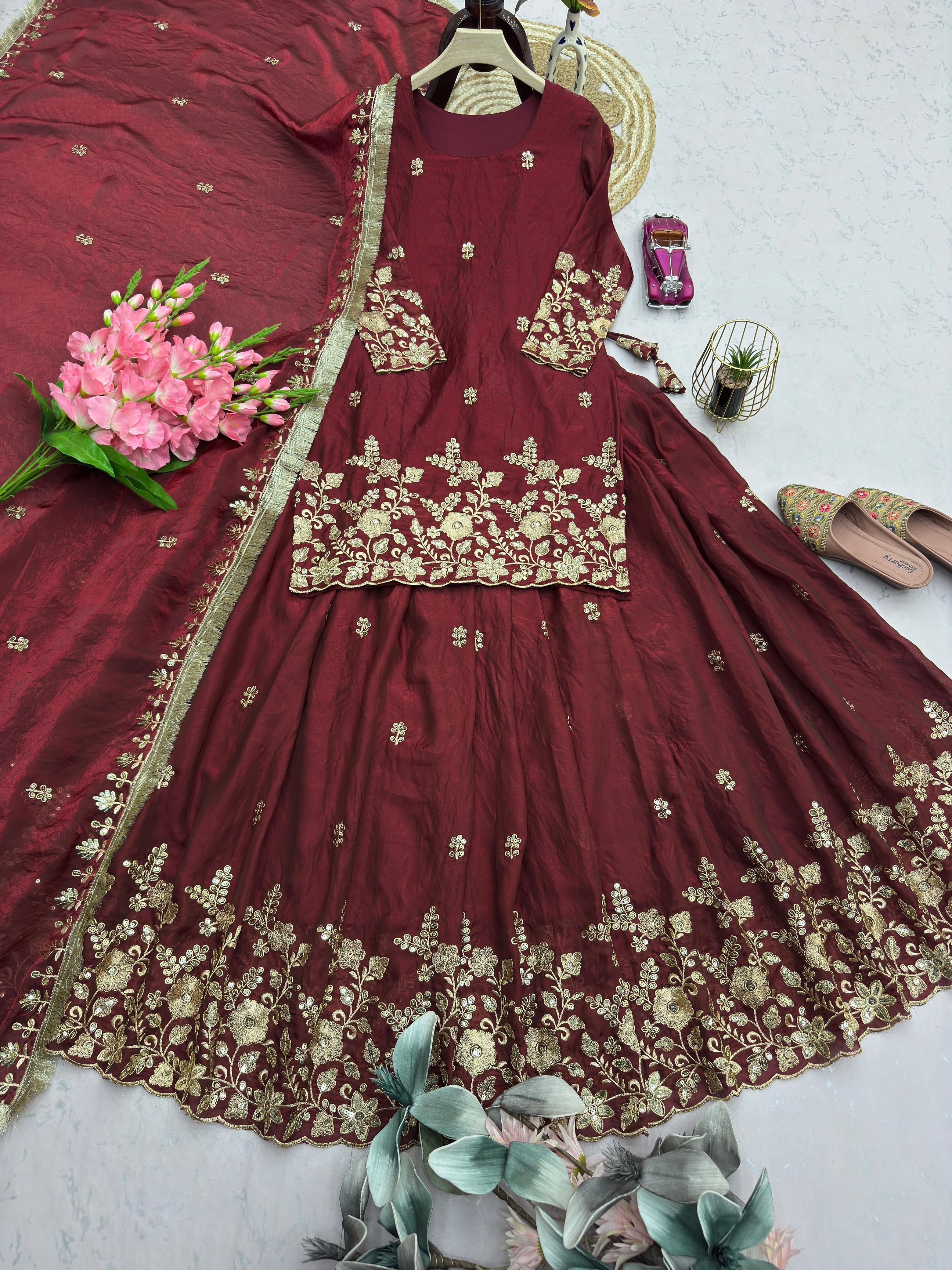 Floweryy embroidered 3 piece set