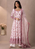 Flowery Embroidered anarkali set