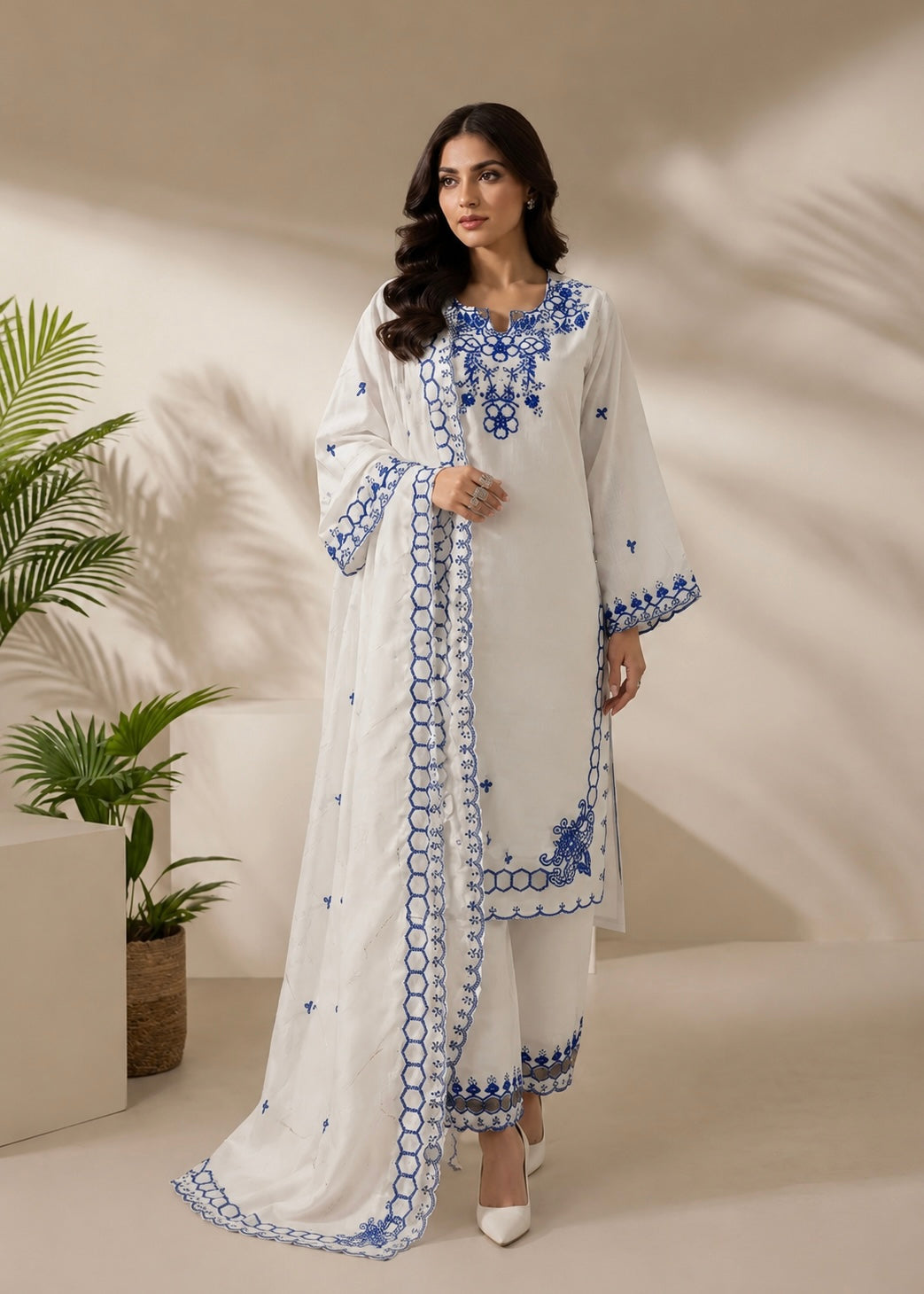Farshi Embroidered Suit Set
